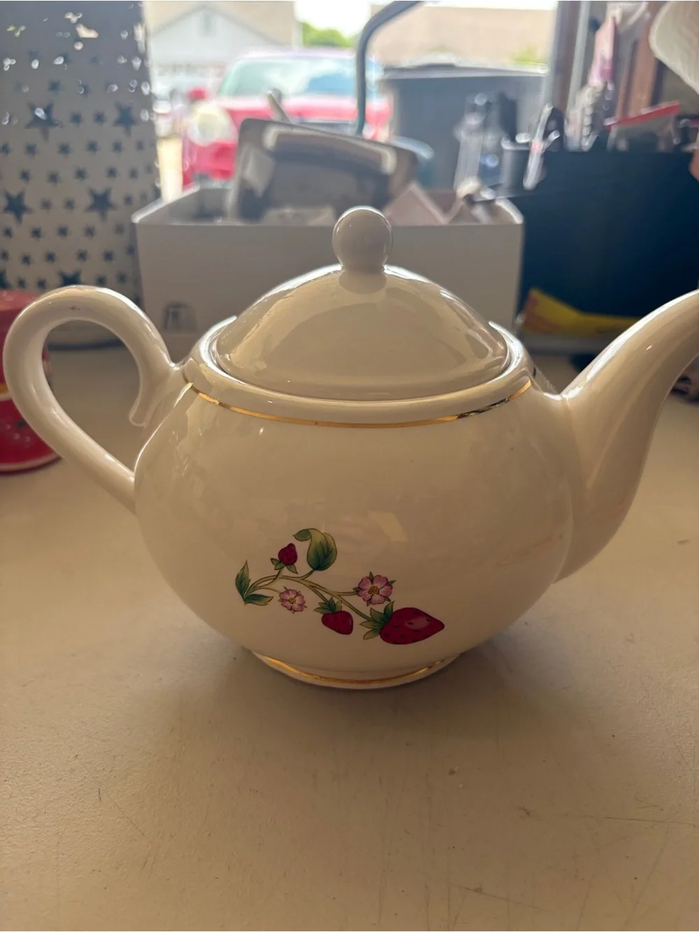 Vintage Strawberry Teapot by Teleflora